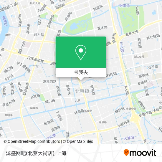 源盛网吧(北蔡大街店)地图
