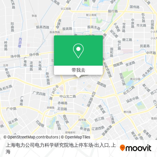 上海电力公司电力科学研究院地上停车场-出入口地图