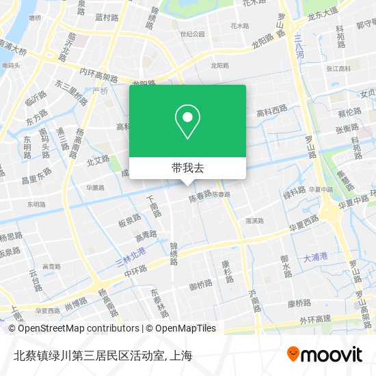 北蔡镇绿川第三居民区活动室地图