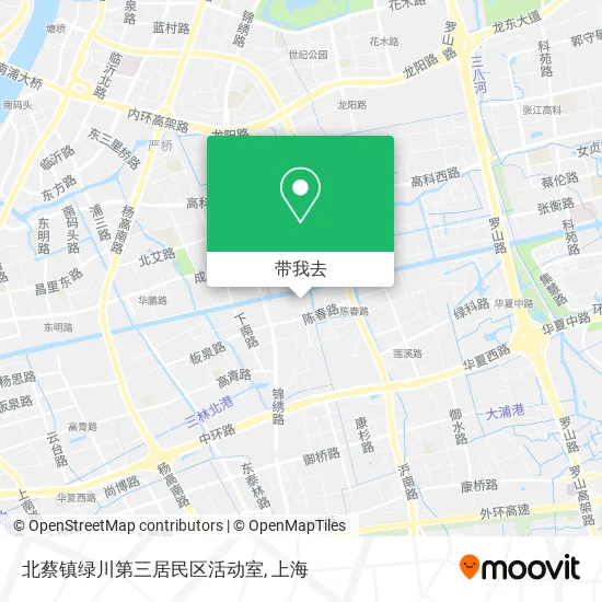 北蔡镇绿川第三居民区活动室地图
