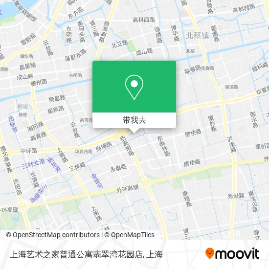 上海艺术之家普通公寓翡翠湾花园店地图