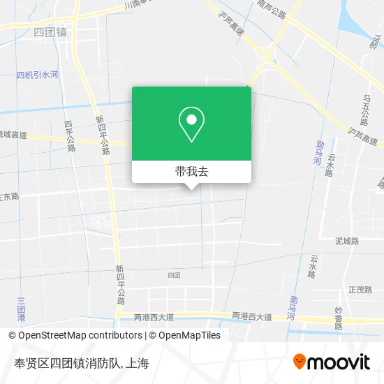 奉贤区四团镇消防队地图
