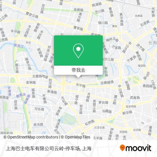 上海巴士电车有限公司云岭-停车场地图