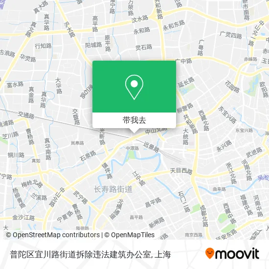 普陀区宜川路街道拆除违法建筑办公室地图