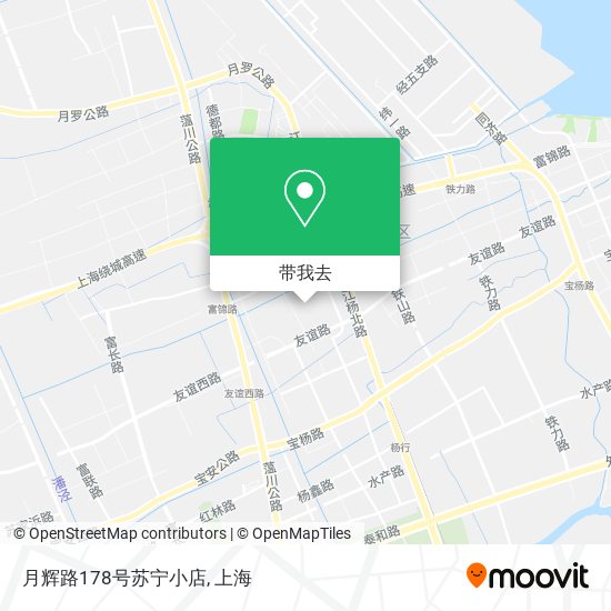 月辉路178号苏宁小店地图