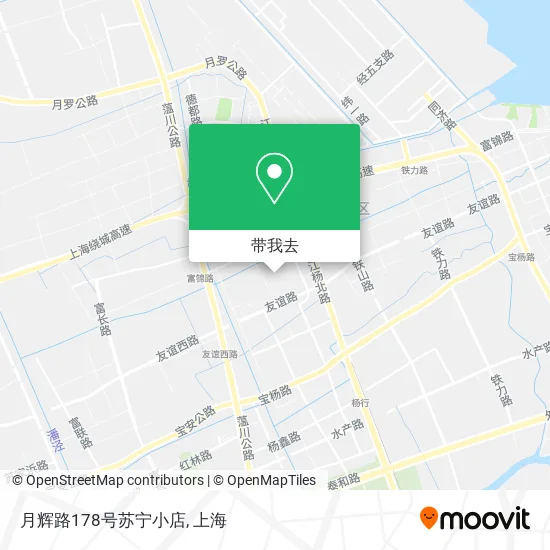月辉路178号苏宁小店地图