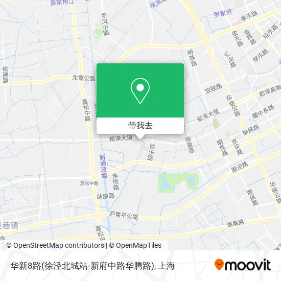 华新8路(徐泾北城站-新府中路华腾路)地图