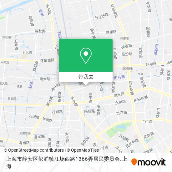 上海市静安区彭浦镇江场西路1366弄居民委员会地图