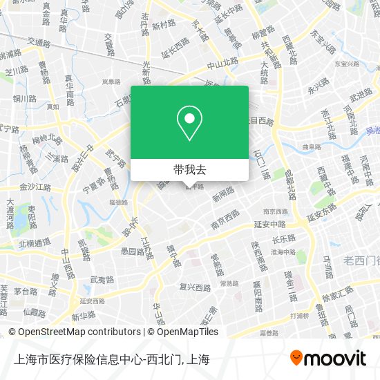 上海市医疗保险信息中心-西北门地图
