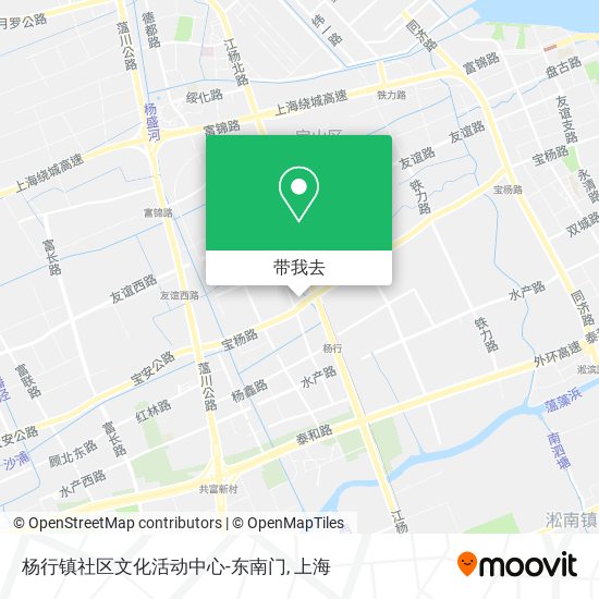 杨行镇社区文化活动中心-东南门地图