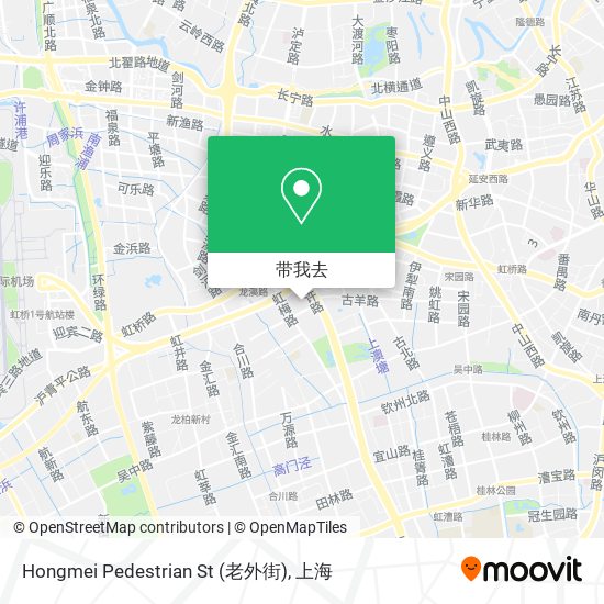 Hongmei Pedestrian St (老外街)地图