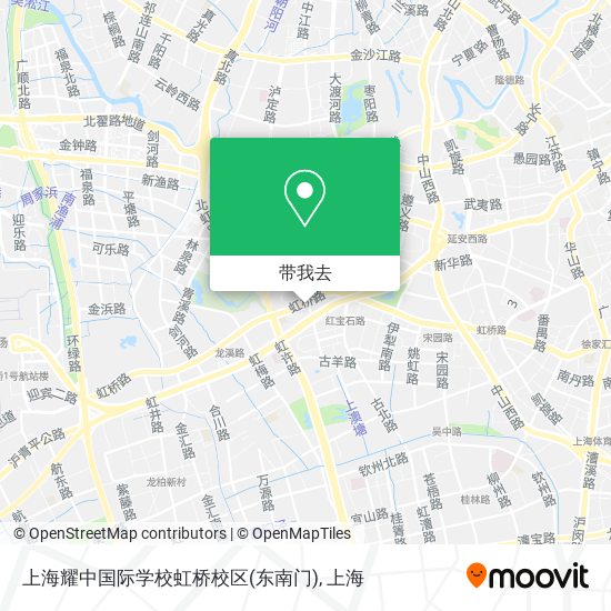 上海耀中国际学校虹桥校区(东南门)地图