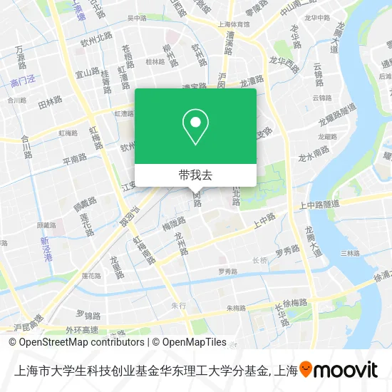 上海市大学生科技创业基金华东理工大学分基金地图