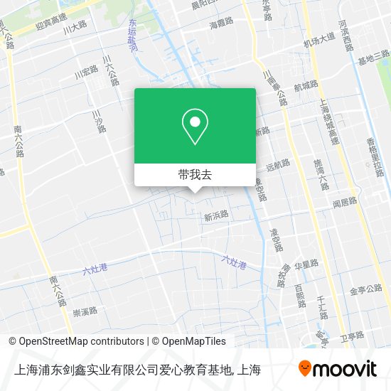 上海浦东剑鑫实业有限公司爱心教育基地地图
