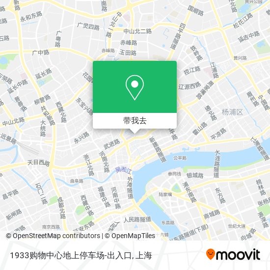 1933购物中心地上停车场-出入口地图