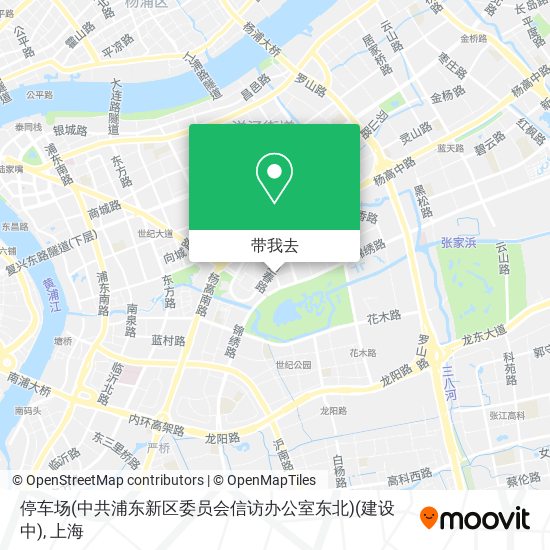 停车场(中共浦东新区委员会信访办公室东北)(建设中)地图