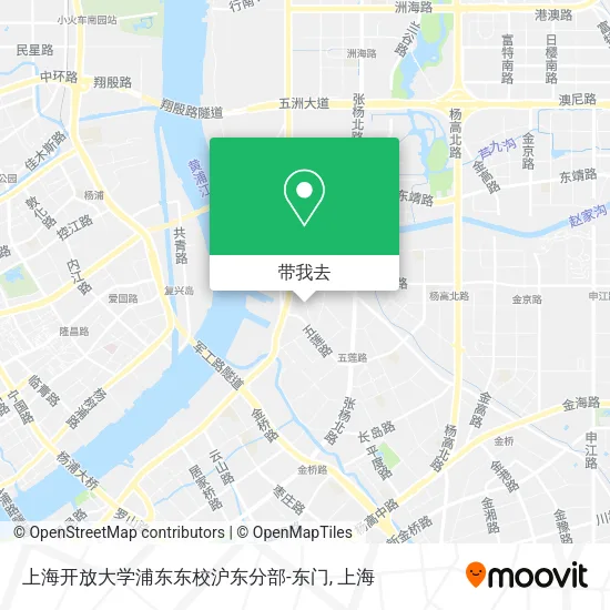 上海开放大学浦东东校沪东分部-东门地图