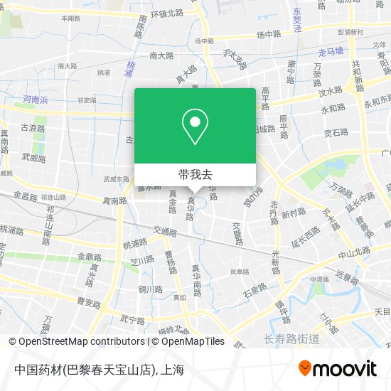 中国药材(巴黎春天宝山店)地图