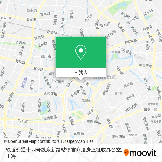 轨道交通十四号线东新路站银宫商厦房屋征收办公室地图