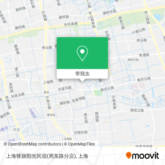 上海驿旅阳光民宿(周东路分店)地图