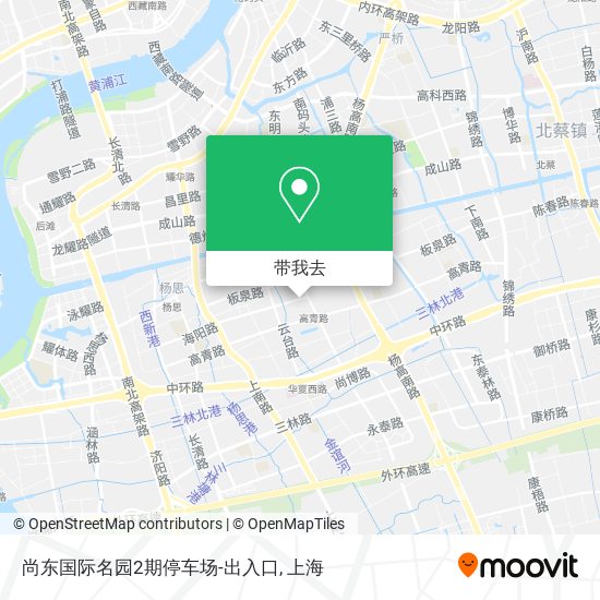 尚东国际名园2期停车场-出入口地图