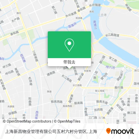 上海新昌物业管理有限公司五村六村分管区地图