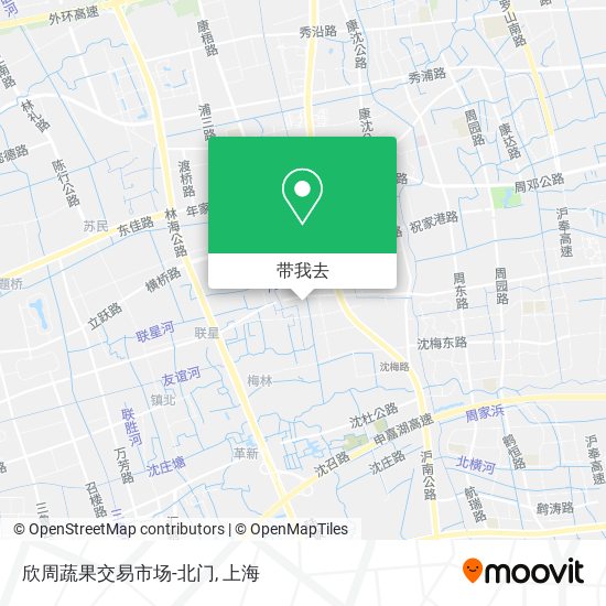 欣周蔬果交易市场-北门地图