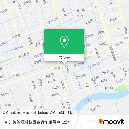 剑川路沧源科技园自行车租赁点地图