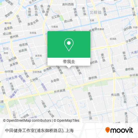 中田健身工作室(浦东御桥路店)地图