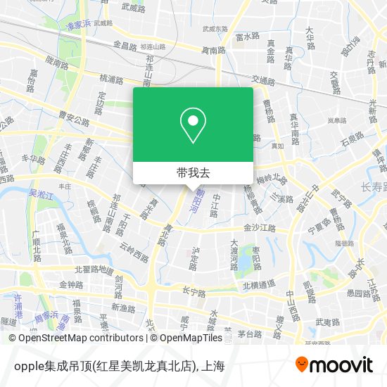 opple集成吊顶(红星美凯龙真北店)地图