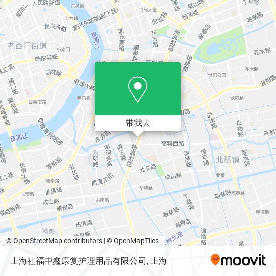上海社福中鑫康复护理用品有限公司地图