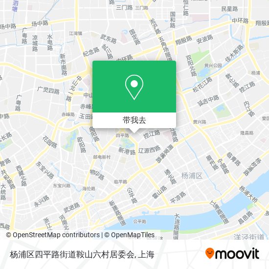 杨浦区四平路街道鞍山六村居委会地图