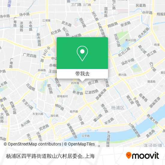 杨浦区四平路街道鞍山六村居委会地图