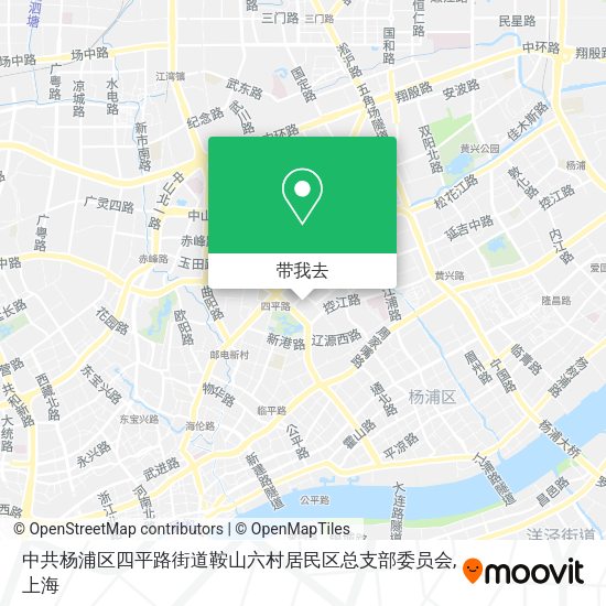 中共杨浦区四平路街道鞍山六村居民区总支部委员会地图