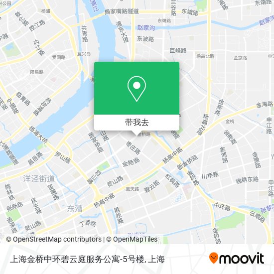 上海金桥中环碧云庭服务公寓-5号楼地图