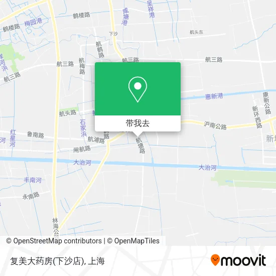 复美大药房(下沙店)地图