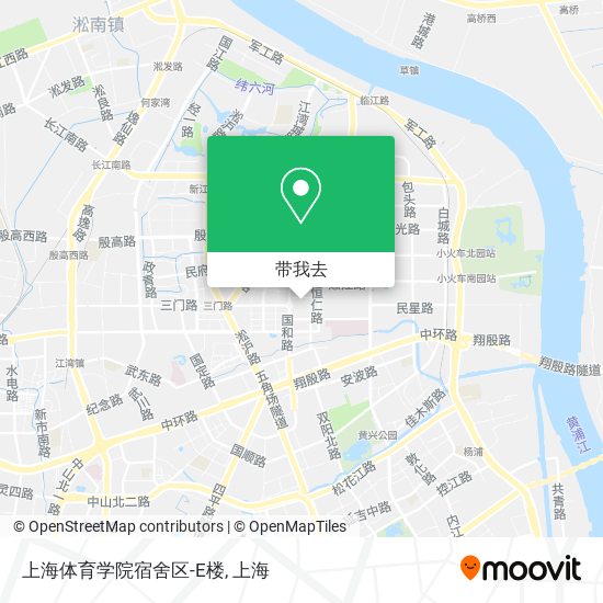 上海体育学院宿舍区-E楼地图