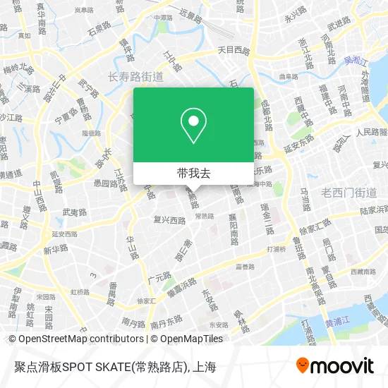 聚点滑板SPOT SKATE(常熟路店)地图