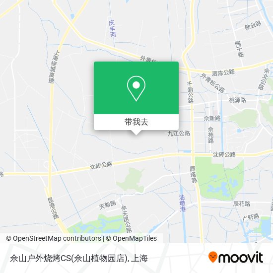 佘山户外烧烤CS(佘山植物园店)地图