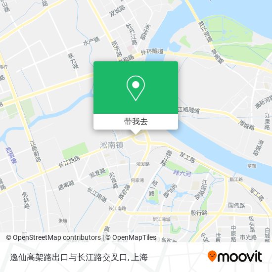 逸仙高架路出口与长江路交叉口地图