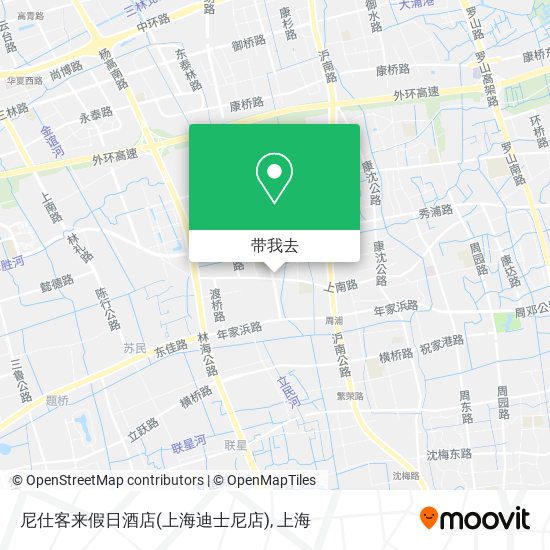 尼仕客来假日酒店(上海迪士尼店)地图