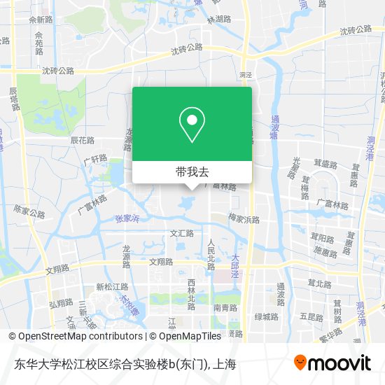 东华大学松江校区综合实验楼b(东门)地图