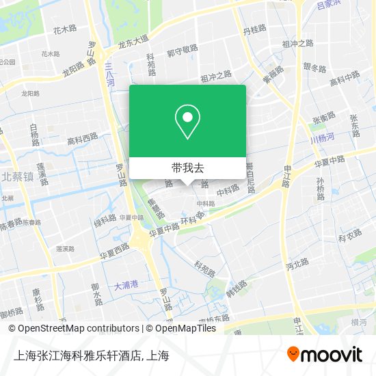 上海张江海科雅乐轩酒店地图