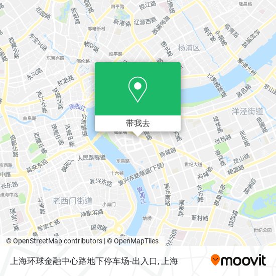 上海环球金融中心路地下停车场-出入口地图