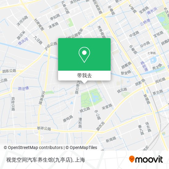 视觉空间汽车养生馆(九亭店)地图