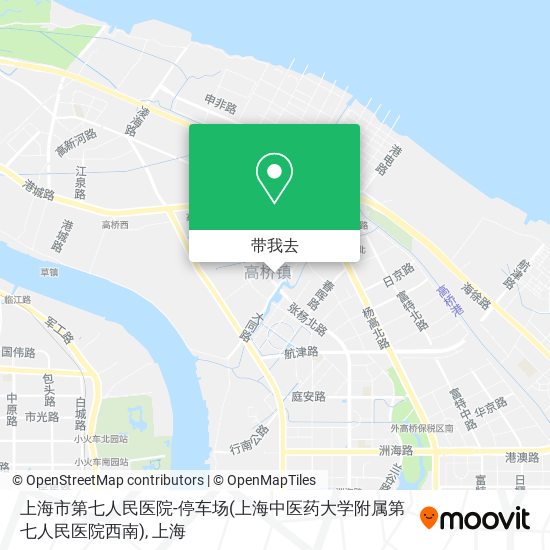 上海市第七人民医院-停车场(上海中医药大学附属第七人民医院西南)地图