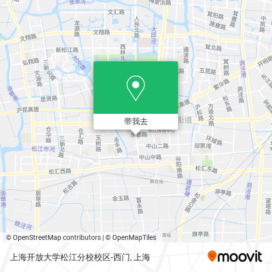 上海开放大学松江分校校区-西门地图