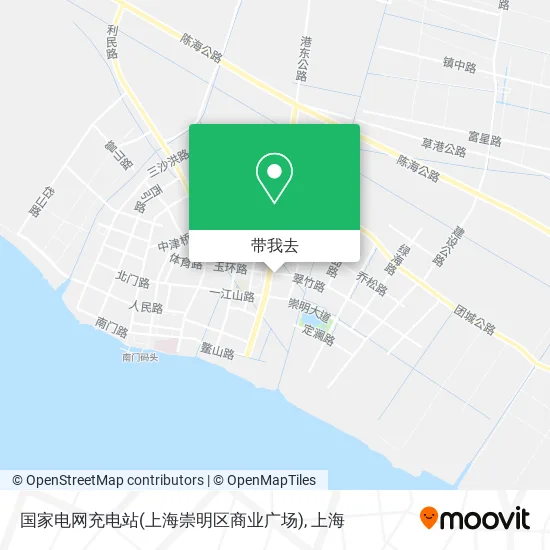 国家电网充电站(上海崇明区商业广场)地图