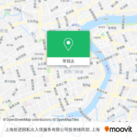 上海前进因私出入境服务有限公司投资移民部地图