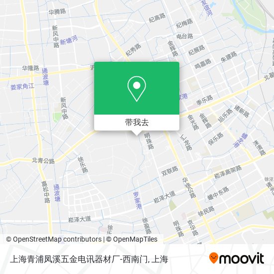 上海青浦凤溪五金电讯器材厂-西南门地图